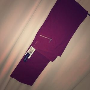 Burgundy casual pants